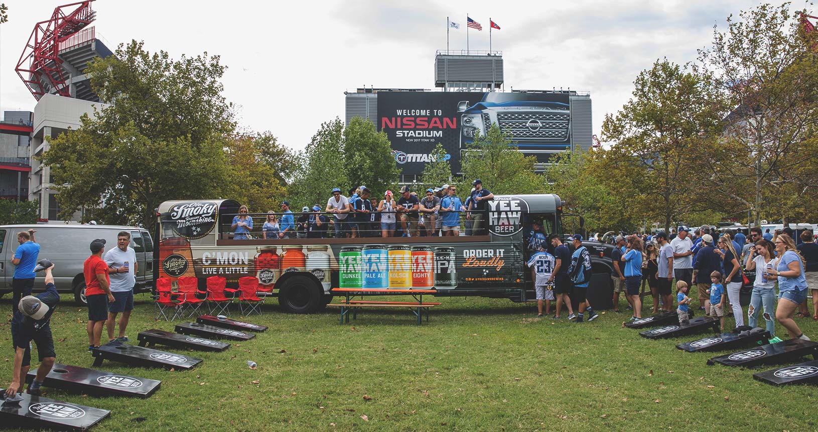 The FanVan Party Bus PREMIERE TAILGATE Destination in East Rutherford